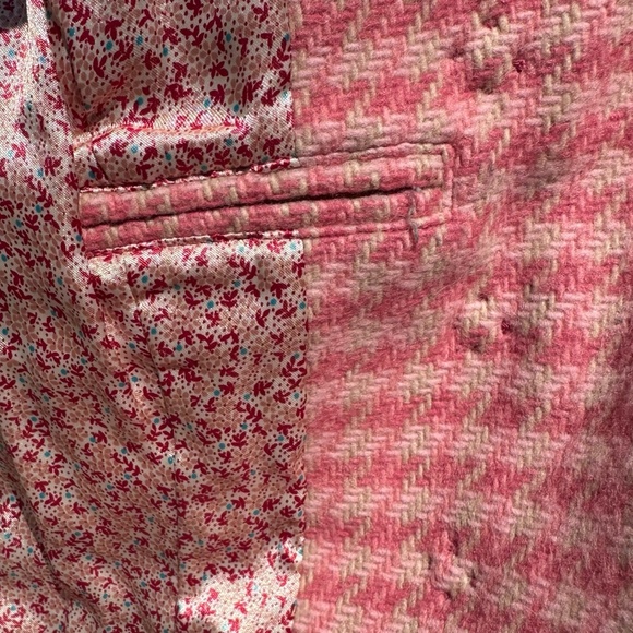 Vintage ABERCROMBIE & FITCH Wool Plaid Jacket Blazer Legally Blonde Y2K Pink M - Picture 7 of 10